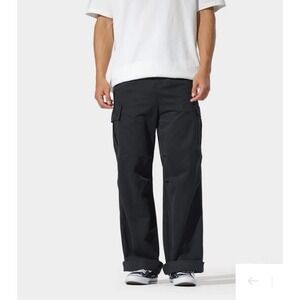 Kidoriman Kaiju Cargo Pants Mens L Japanese Streetwear Baggy Black 34x30